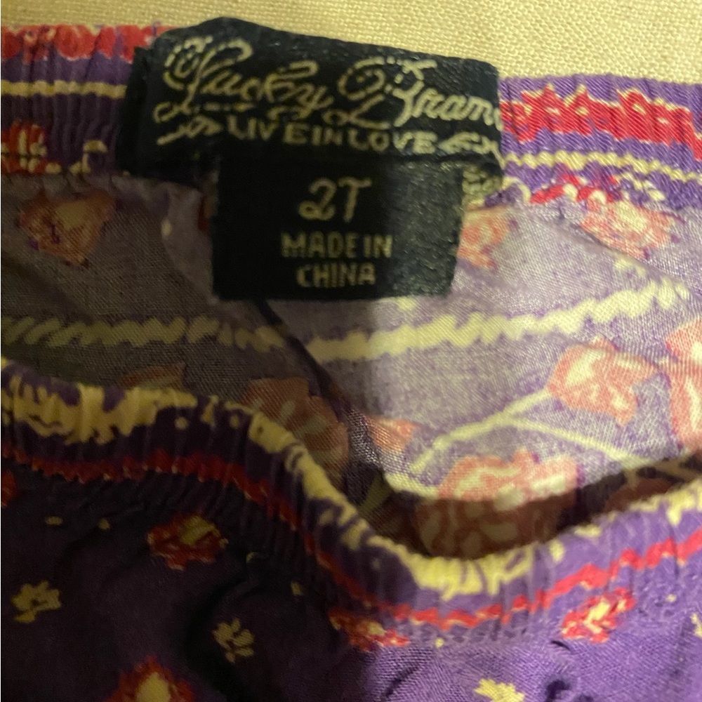 Purple Lucky 2T boho dress with diaper cover - Picture 3 of 3